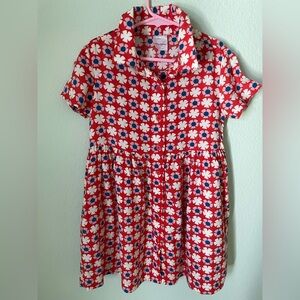 Hanna Anderson Floral Shirt Dress, size 5